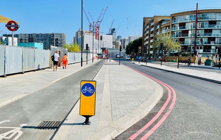 Steer developed highway works outside the station